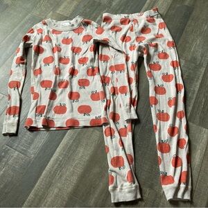 Hanna Andersson Pumpkin Long John PJs Pajamas Fall 130